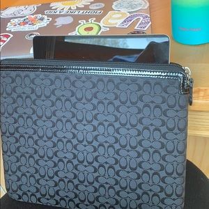 Black Coach iPad Case